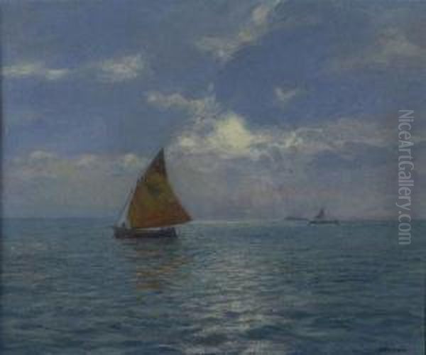 Marina Oil Painting by Carlo Passigli