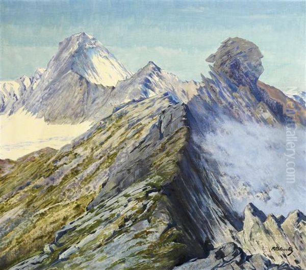 Vogorno In Ticino Oil Painting by Remo Patocchi