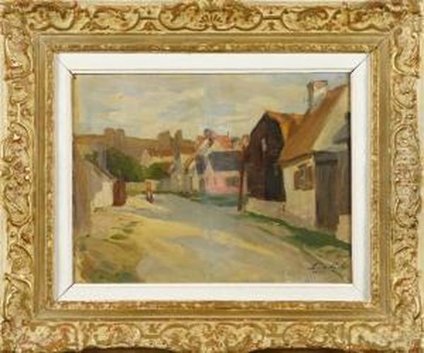 Stadsmotiv Med Bygata Oil Painting by Hanna (nee Hirsch) Pauli