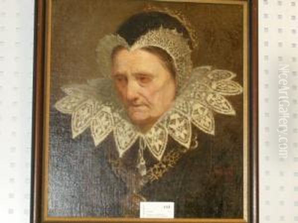 Portratt Av Kvinna Oil Painting by Hanna (nee Hirsch) Pauli