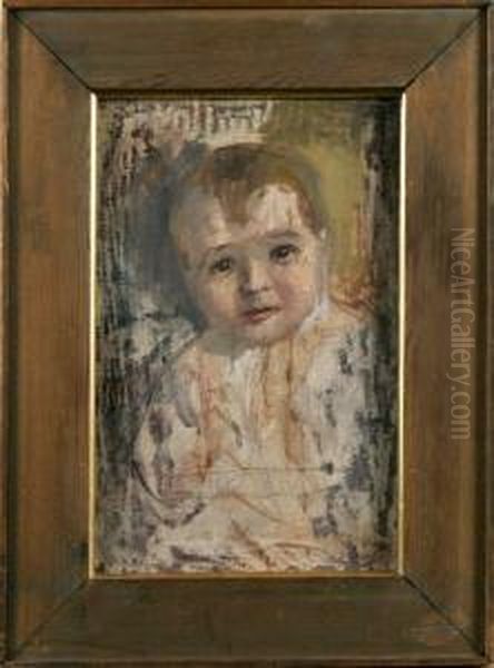 Skiss Till Barnportratt Oil Painting by Hanna (nee Hirsch) Pauli