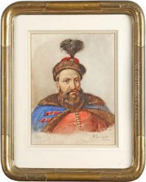 Stefan Czarnecki Oil Painting by Waclaw Pawliszak