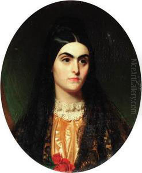Portrait Of A Lady Oil Painting by Pearce, Stephen