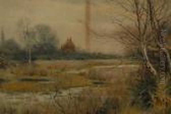 Quiet Backwater Oil Painting by John Pedder