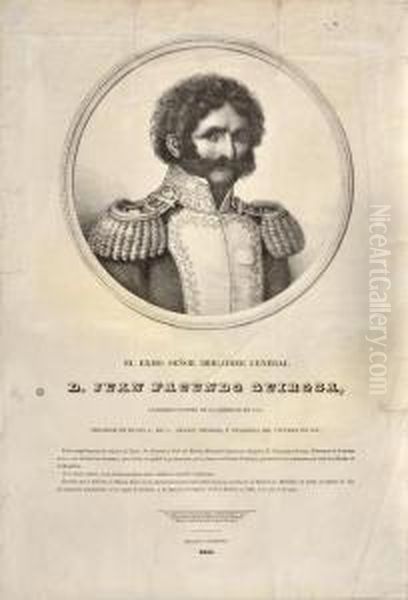 Dn. Juan Facundo Quiroga Oil Painting by Carlo ('Ape') Pellegrini