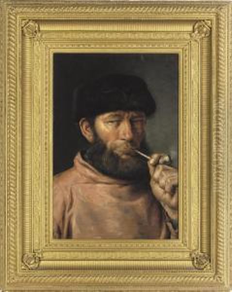 The Old Mariner; And The Mariner's Wife Oil Painting by Carlo ('Ape') Pellegrini