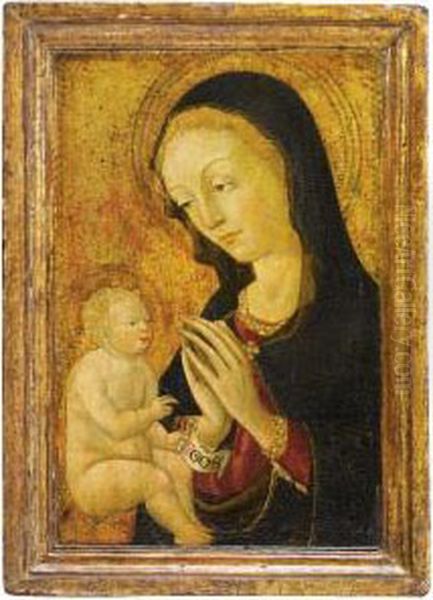 Madonna Col Bambino Oil Painting by Pellegrino Di Mariano