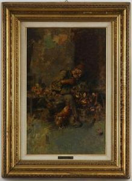 Paysan Au Travail Oil Painting by Tito Pellicciotti