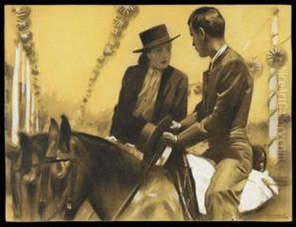 Feria De Abril Oil Painting by Rafael Penagos Zalabardo