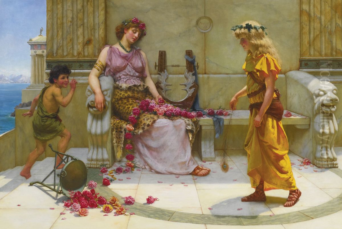 A Playful Parry Oil Painting by James Doyle Penrose