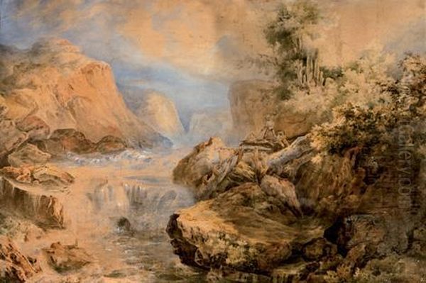 Paisaje Oil Painting by Genaro Perez Villaamil Y Duguet