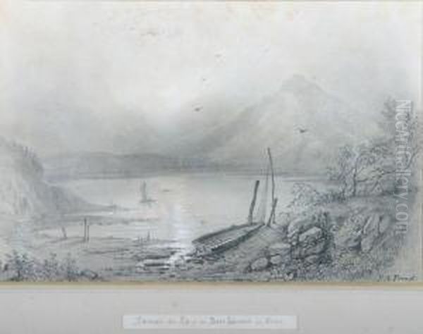 Souvenirs Du Lac Et Du Ben-lomond Oil Painting by Pernot, Francois Alexandre