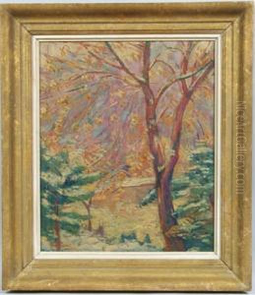 Landscape With Pond Oil Painting by Jean-Baptiste Perret