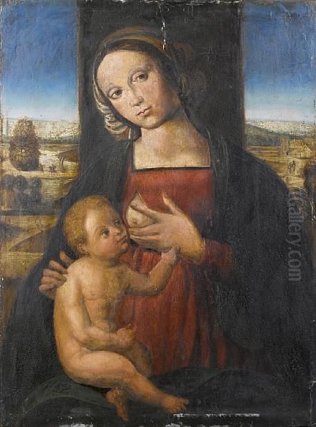 The Madonna Del Latte Oil Painting by Pietro Vannucci Perugino