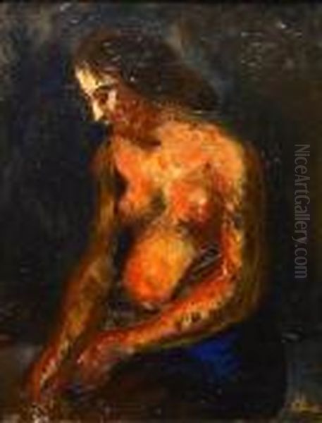 Maternite Oil Painting by Adolphe Peterelle