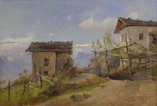 Tyrol, Chemin Vers L'italie Oil Painting by Vilhelm Peter Carl Petersen