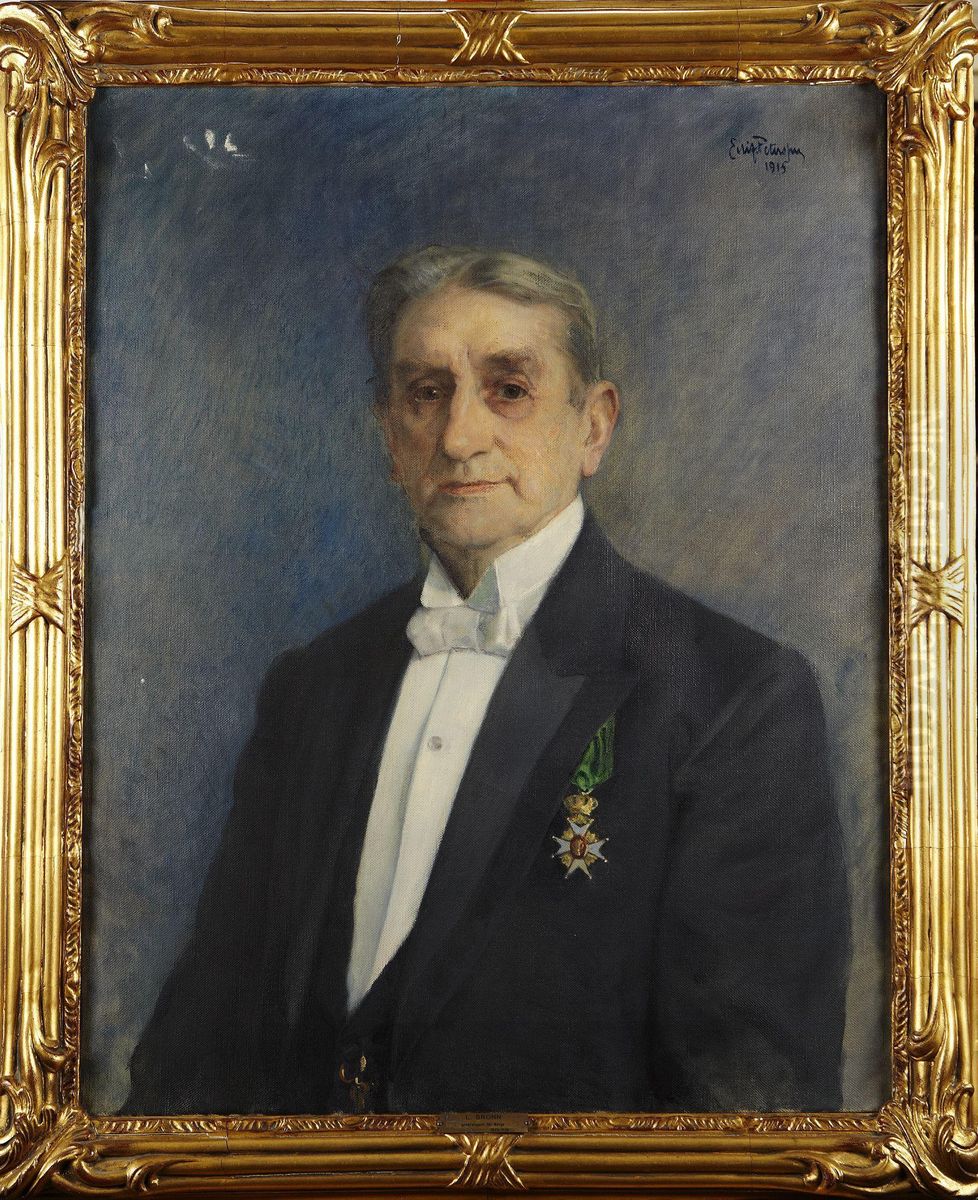 Portratt Av Consul Lauritz Bronn Oil Painting by Eilif Peterssen