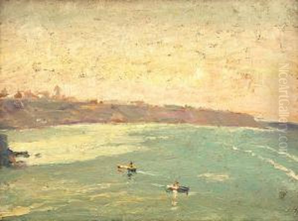 Marina Oil Painting by Costin Petrescu