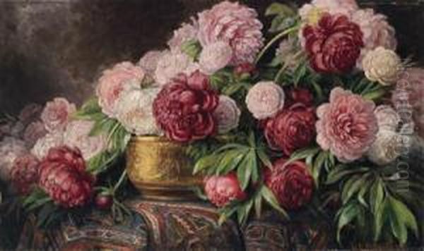 Pfingstrosen Oil Painting by Ladislaus Eugen Petrovits