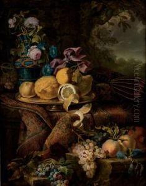Nature Morte A La Mandoline Oil Painting by Maximilian Pfeiler