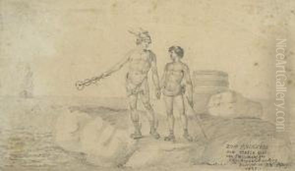 Albumblatt Oil Painting by Johann Baptist Pflug