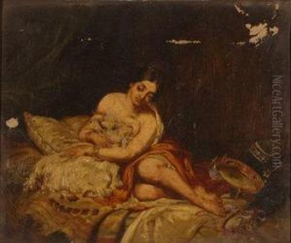 American. Esmerelda Oil Painting by Frank Albert Philips