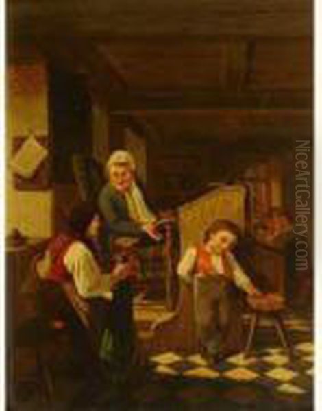 The Errant Pupil Oil Painting by Frank Albert Philips