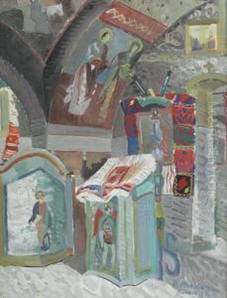 Interior La Sambata De Sus Oil Painting by Alexandru Phoebus