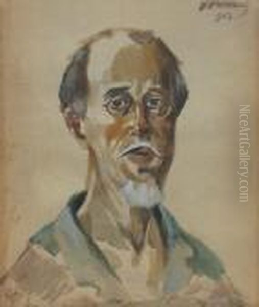 Selfportrait Oil Painting by Alexandru Phoebus