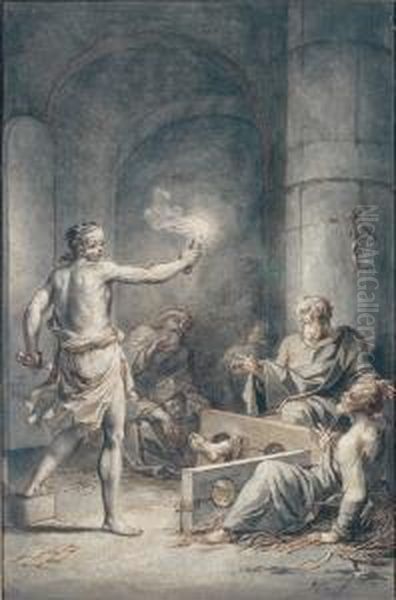 Paul Et Silas En Prison Oil Painting by Bernard Picart