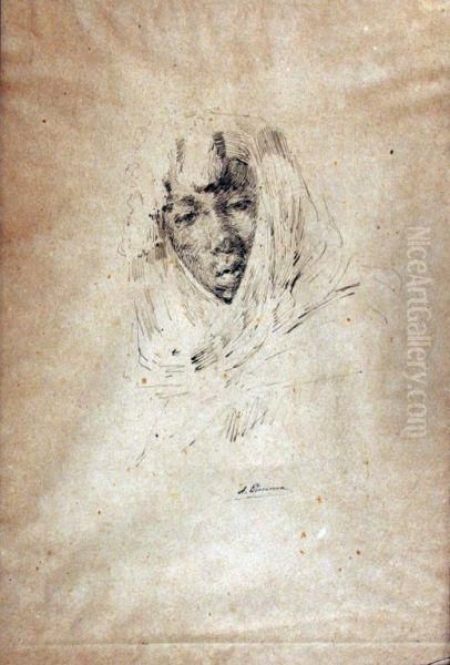 Testa Di Donna Velata Oil Painting by Antonio Piccinni