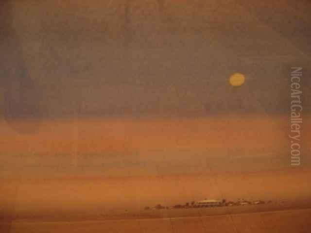 Road To Longreach Oil Painting by Henry Clarke Pidgeon