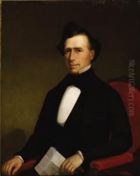 Alenson G. Powers (1817-1867) Oil Painting by Charles Franklin Pierce