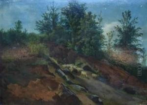 La Route De Marmalagne Oil Painting by Pierron