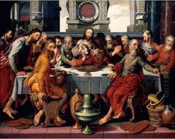 The Last Supper Oil Painting by Pieter Pietersz