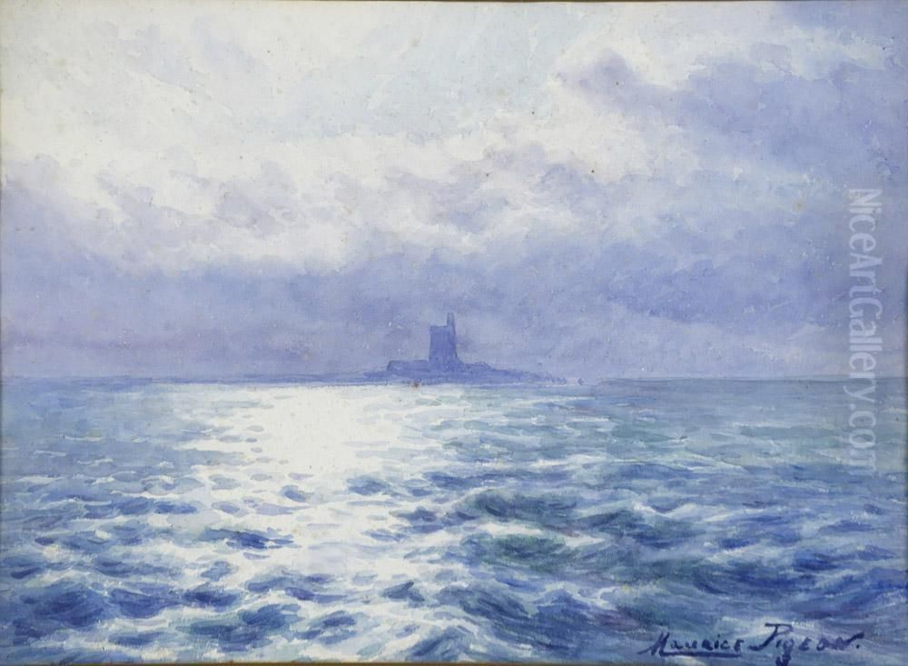 La Hougue Oil Painting by Maurice Pigeon