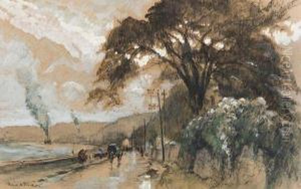 Bord De Mer Oil Painting by Joseph Porphyre Pinchon