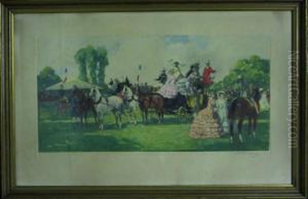 Parade Met Vierspan Oil Painting by Joseph Porphyre Pinchon