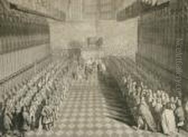 1780, 46x62cm: Richard Bernard Godfrey 1728-1800- 