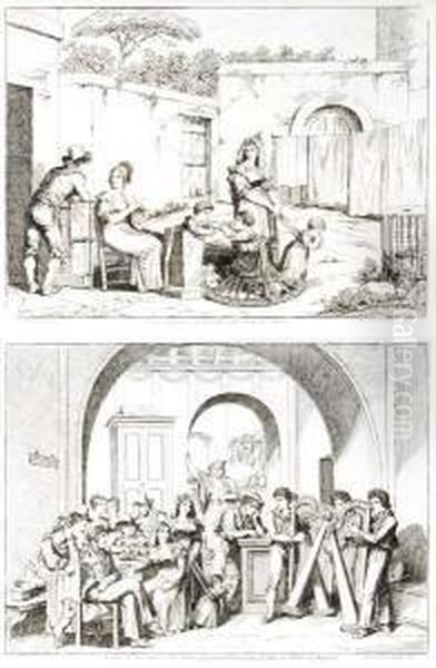 Pinelli Oil Painting by Bartolomeo Pinelli