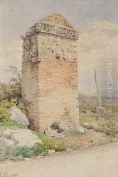 Tomba Di Seneca, Via Appia, Rome Oil Painting by G. Pinotti