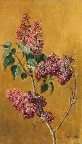 Fiori Rosa Oil Painting by Enrico Ulrico Pistilli /