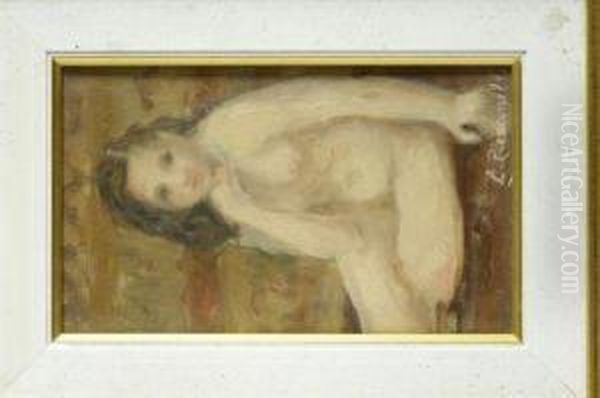 Studio Di Nudo Oil Painting by Ferruccio Pizzanelli