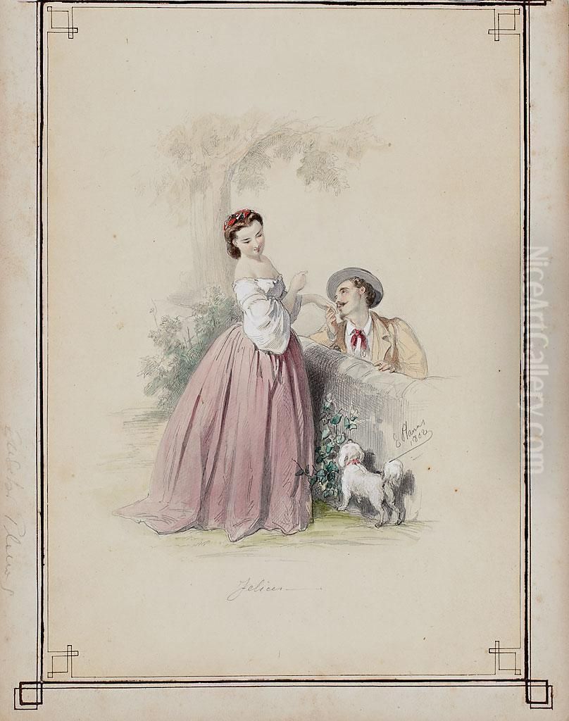 Felices Oil Painting by Eusebio Planas