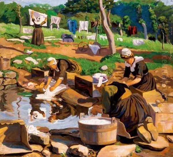 Breton Women Oil Painting by Ervin Plany