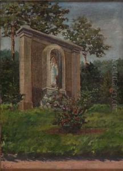 Cappelletta Votiva Oil Painting by Adolfo Polaroli