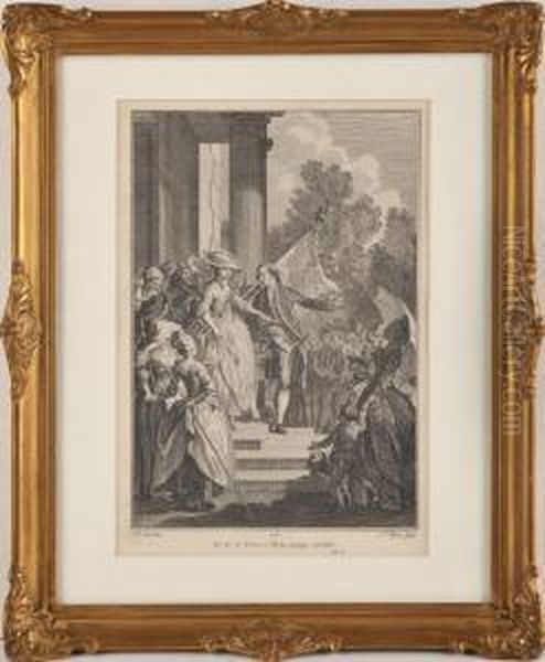 Ici De La Vertu C'est La Pompepaisible Oil Painting by Nicolas Ponce