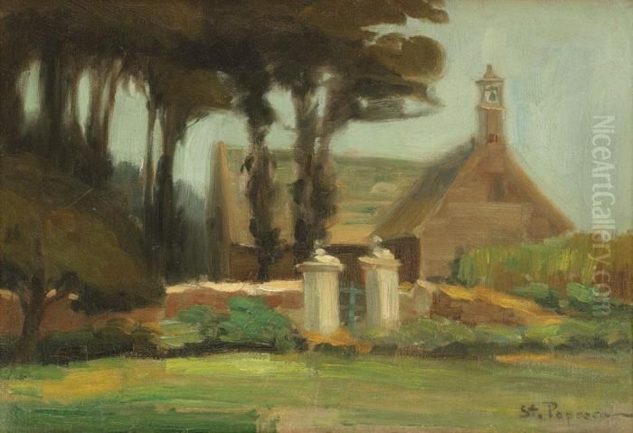 Gradina Capelei Din Finistere Oil Painting by Stefan Popescu