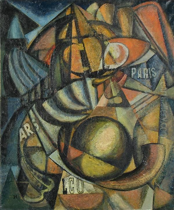 Eiffel Tower Oil Painting by Lyubov Popova