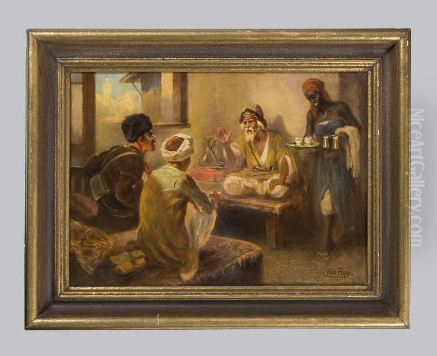 Orientalisches Cafe Oil Painting by Jon Popp